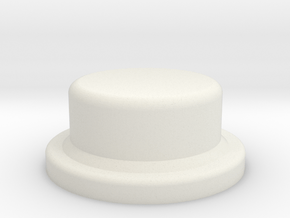 Button for Single 18650 Squonk Mod in White Natural Versatile Plastic