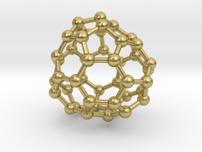 0708 Fullerene c44-80 d3 in Natural Brass