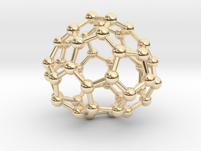 0715 Fullerene c44-87 c1 in 14k Gold Plated Brass