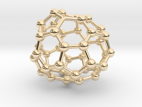 0716 Fullerene c44-88 c1 in 14k Gold Plated Brass