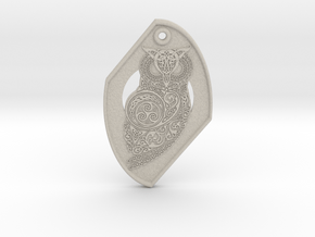Celtic Owl Pendant in Natural Sandstone