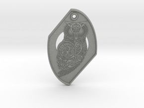 Celtic Owl Pendant in Gray PA12