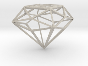 Diamond Shade Cage Lamp in Natural Sandstone
