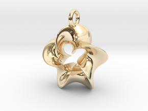 5-Twisted Möbius pendant in 14k Gold Plated Brass