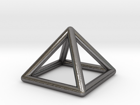 0719 J01 Square Pyramid  E (a=1cm) #1 in Polished Nickel Steel