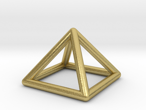 0719 J01 Square Pyramid  E (a=1cm) #1 in Natural Brass