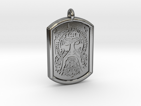 Thor  Knotwork Norse Pendant  in Polished Silver