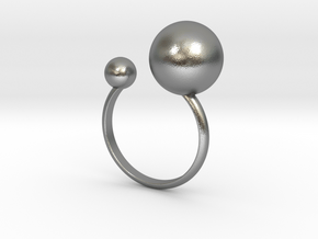 Planets Ring  in Natural Silver