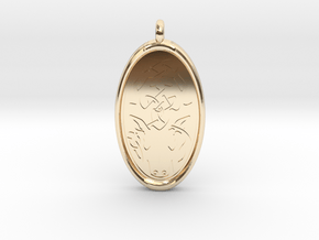 Celtic Stag deer Pendant  in 14k Gold Plated Brass