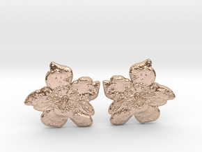 F6 pair L in 14k Rose Gold Plated Brass: Small