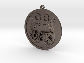 PhiThetaKappa Ornament in Polished Bronzed-Silver Steel