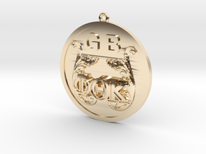 PhiThetaKappa Ornament in 14k Gold Plated Brass