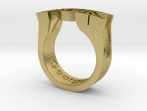 PhiThetaKappa Ring Size 10.5 in Natural Brass