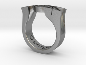 PhiThetaKappa Ring Size 10.5 in Natural Silver