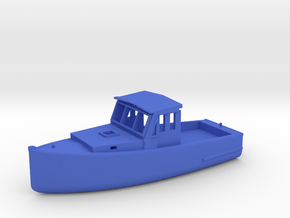 HO Scale Fishing Boat in Blue Processed Versatile Plastic