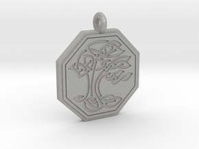Sacred Tree of Life Octagon Pendant in Aluminum