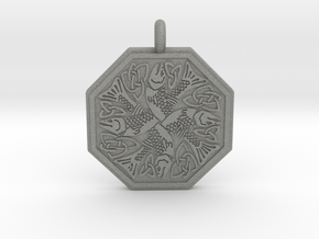 Fish Celtic Octagonal Pendant in Gray PA12