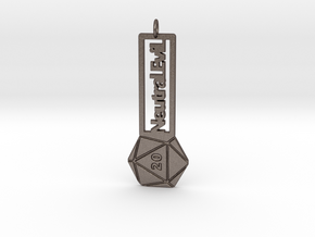 Neutral Evil RPG - Keychain in Polished Bronzed-Silver Steel
