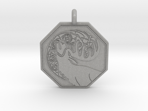 Stag - The Horned God Octagon Pendant in Aluminum