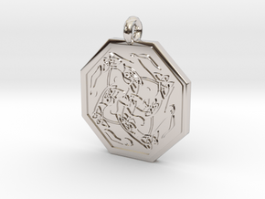 Hare Celtic  Octagon Pendant  in Platinum