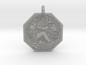 Divine Couple Celtic Octagon Pendant in Aluminum