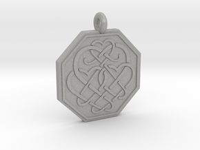 Celtic Heart Octagon Pendant in Aluminum