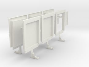 1/64th Loading Dock warehouse freight doors in White Natural Versatile Plastic