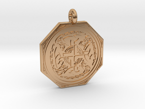Celtic Cross Octogonal Pendant in Polished Bronze