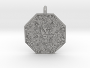 Brigantia Goddess Octagon Pendant in Aluminum
