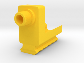 Barrel Adapter with Bottom Rail for G17 in Yellow Processed Versatile Plastic
