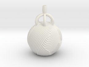Vase 2112 in White Natural Versatile Plastic