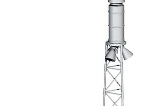 Mercury LES Tower 1:48 For Terry in Tan Fine Detail Plastic