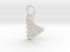 Wing Pendent and Charm 3D print model in White Natural Versatile Plastic