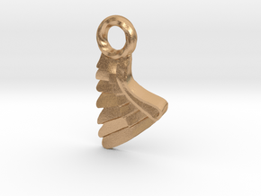 Wing Pendent and Charm 3D print model in Natural Bronze