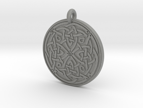 Celtic Spiritual Journey round Pendant in Gray PA12