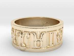 Zodiac Sign Ring Aries / 20.5mm in 14k Gold Plated Brass