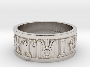 Zodiac Sign Ring Aries / 22mm in Rhodium Plated Brass