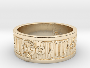 Zodiac Sign Ring Cancer / 23mm in 14K Yellow Gold