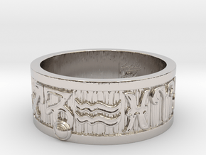 Zodiac Sign Ring Capricorn / 22mm in Rhodium Plated Brass