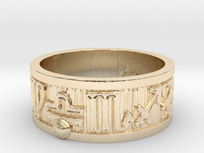 Zodiac Sign Ring Libra / 22mm in 14K Yellow Gold