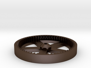 RepRap 3D Printer Mendel Large Gear in Polished Bronze Steel