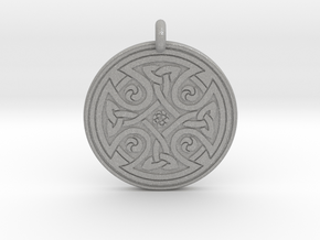 Celtic Cross - Round Pendant in Aluminum