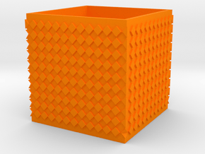 planter in Orange Processed Versatile Plastic