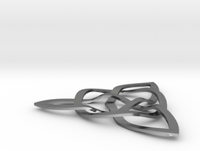 Trinity Knot in Polished Silver (Interlocking Parts)