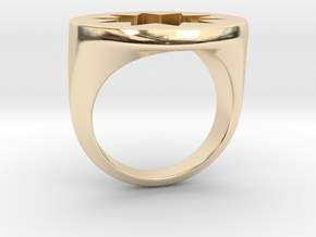 P O W E R Signet Ring - Large in 14K Yellow Gold: 5 / 49