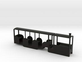 Miniature Railway Railcar 1:29th on 9mm in Black Premium Versatile Plastic