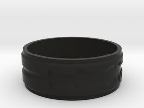 Custom Ring made from 1 Waveforms ("I Love You") in Black Premium Versatile Plastic