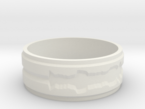 Custom Ring made from 1 Waveforms ("I Love You") in White Natural Versatile Plastic