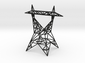 Pylon Earrings Stand ver.2 in Black Premium Versatile Plastic