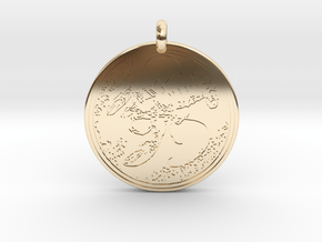 American Lobster  Animal Totem Pendant in 14k Gold Plated Brass